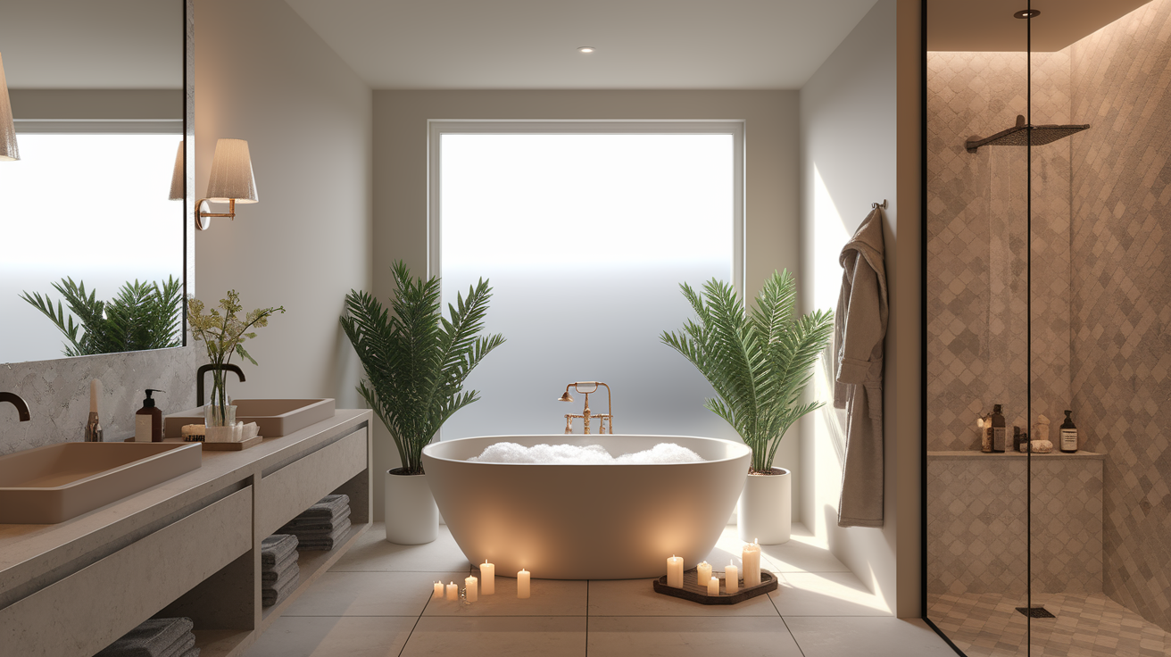 transformez votre salle de bain en un véritable spa à domicile avec nos conseils pratiques et idées inspirantes. découvrez comment allier confort, esthétique et bien-être pour un espace relaxant qui vous invite à la détente.