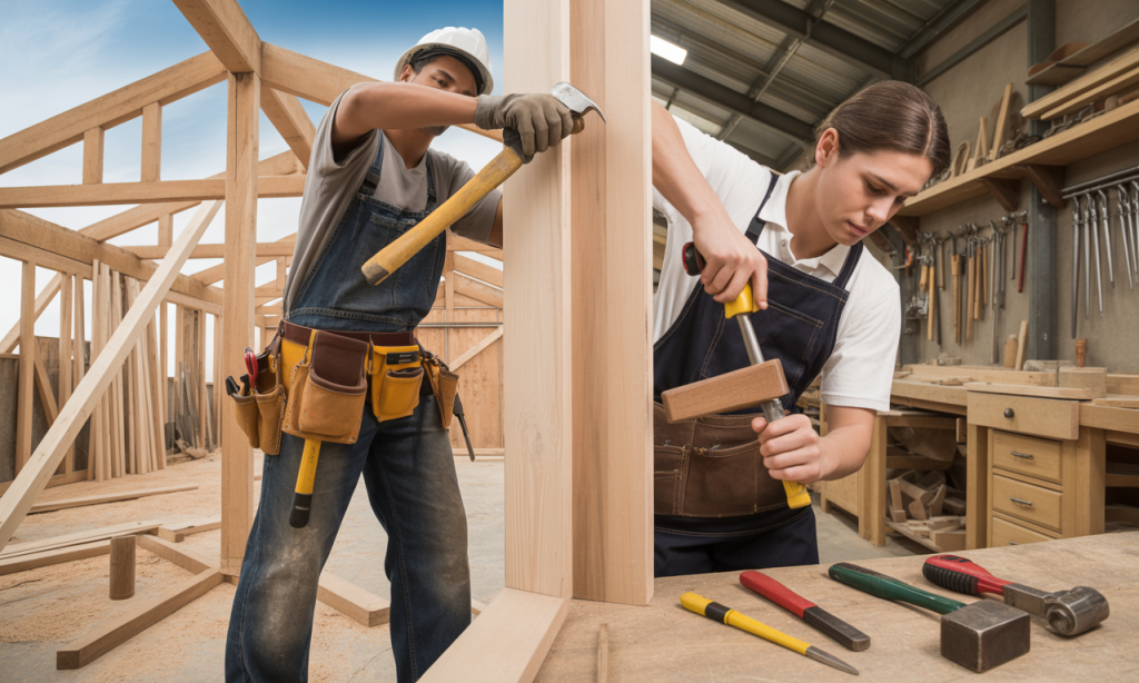 découvrez les différences clés entre un charpentier et un menuisier, leurs compétences spécifiques et leurs rôles dans la construction et l'aménagement.