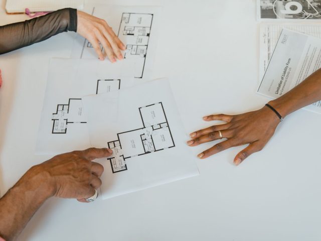 Projet d’aménagement intérieur préparé sur plans